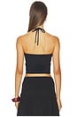 view 3 of 4 TOP TIPO HALTER CON FRUNCIDO Y LAZO EN EL CUELLO in Black