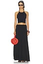 view 4 of 4 TOP TIPO HALTER CON FRUNCIDO Y LAZO EN EL CUELLO in Black