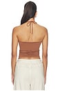 view 3 of 4 TOP TIPO HALTER CON FRUNCIDO Y LAZO EN EL CUELLO in Toast
