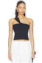 view 1 of 4 Twisted One Arm Top in Black