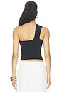 view 3 of 4 Twisted One Arm Top in Black