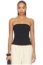 view 1 of 4 Waist Gathered Tube Top in Black