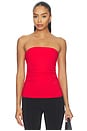 view 1 of 4 Waist Gathered Tube Top in Flame