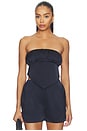 view 1 of 4 Satin Scarf Tube Top in Midnight