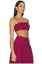 view 2 of 4 Poplin Crop String Top in Beaujolais