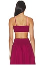view 3 of 4 Poplin Crop String Top in Beaujolais