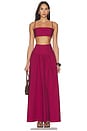 view 4 of 4 Poplin Crop String Top in Beaujolais