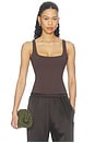 view 1 of 5 Essential Low Back Tank Thong Back Bodysuit in Java