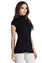 view 2 of 4 Short Sleeve Turtleneck Top in Black
