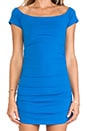 view 5 of 5 Jona Off The Shoulder Ruched Dress in Blueberry