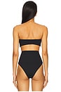 view 3 of 4 Removable Tie Bandeau Top in Black