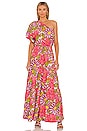 view 1 of 3 One Shoulder Puff Sleeve Maxi in Multi