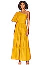 view 1 of 4 Exaggerated One Shoulder Gown in Carnation