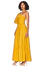 view 3 of 4 Exaggerated One Shoulder Gown in Carnation
