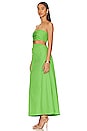 view 3 of 4 МАКСИ ПЛАТЬЕ ASYMMETRICAL CUT OUT in Verde