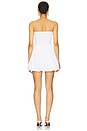 view 3 of 4 Balloon Hem Embroidered Mini Dress in Antique White