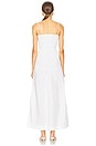 view 3 of 3 Shirred Embroidered Drop Hem Maxi Dress in Antique White