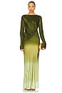 view 1 of 3 Fluid Drape Maxi Dress in Olive Merage