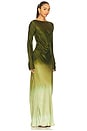 view 2 of 3 Fluid Drape Maxi Dress in Olive Merage