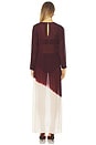 view 3 of 3 VESTIDO LONGO COM PAINÉIS TRANSPARENTES in Merlot Cloud
