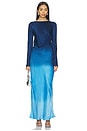 view 1 of 3 Fluid Drape Maxi Dress in Blue