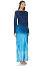 view 2 of 3 Fluid Drape Maxi Dress in Blue