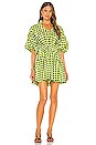 view 1 of 3 Gingham Mini Dress in Checkmate Lime