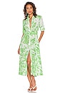 view 1 of 3 Long Sleeve Shirt Dress in Green Force