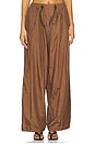 view 2 of 6 Parachute Draped Wide-Leg Pant in Cocoa