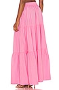 view 3 of 4 Drawstring A Line Tiered Maxi Skirt in Floss
