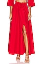 view 1 of 4 Drawstring Maxi Skirt in Red