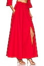 view 2 of 4 Drawstring Maxi Skirt in Red