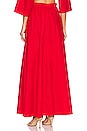 view 3 of 4 Drawstring Maxi Skirt in Red