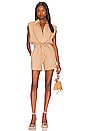 view 1 of 3 Sleeveless Drawstring Romper in Mojave Desert