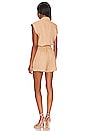 view 3 of 3 Sleeveless Drawstring Romper in Mojave Desert