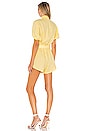view 4 of 4 Puff Sleeve Romper in Lemon