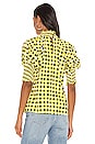 view 3 of 4 Puff Sleeve Blouse in Checkmate Yellow