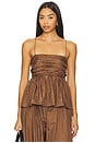 view 1 of 4 Parachute Peplum Cami in Cocoa