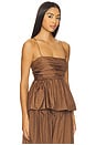 view 2 of 4 Parachute Peplum Cami in Cocoa