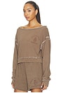 view 4 of 4 Donna Cropped Sweater in Mocha