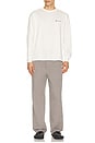 view 4 of 4 Soft Cotton Relaxed Logo L/S T-Shirt in Off White