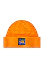 view 1 of 2 Salty Dog Beanie in Cone Orange & Ponderosa Green Medium Icon Plaid 2