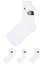 view 2 of 2 Everyday Standard Crew Sock 3 Pack in TNF White
