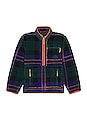 view 1 of 4 Jacquard Extreme Pile Pullover in Ponderosa Green Large Half Dome Plaid Print