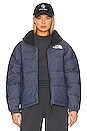 view 1 of 6 92 Reversible Nuptse Jacket in Denim Blue & Tnf Black