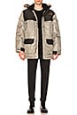 view 6 of 6 McMurdo Parka III With Faux Fur Trim in Monument Grey Herringbone and TNF Black Dobby