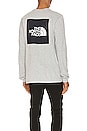 view 1 of 5 Long Sleeve Red Box Tee in TNF Light Grey Heather