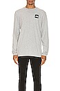 view 2 of 5 Long Sleeve Red Box Tee in TNF Light Grey Heather