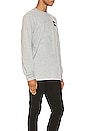 view 3 of 5 Long Sleeve Red Box Tee in TNF Light Grey Heather