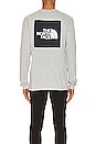 view 4 of 5 Long Sleeve Red Box Tee in TNF Light Grey Heather
